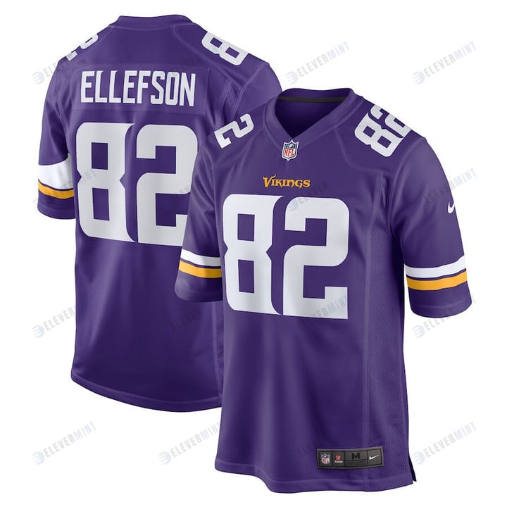 Ben Ellefson 82 Minnesota Vikings Game Jersey - Purple