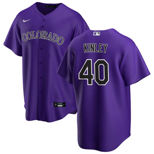 Tyler Kinley Colorado Rockies Nike Alternate Replica Jersey - Purple