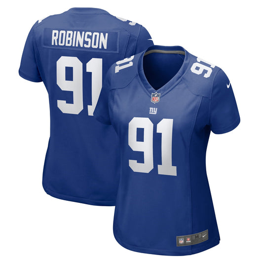 Women's Nike A'Shawn Robinson Royal New York Giants Team Game Jersey