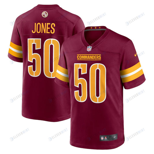 Andre Jones Jr. 50 Washington Commanders Men Game Jersey - Burgundy