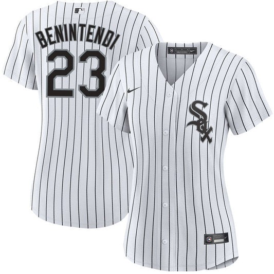 Women's Andrew Benintendi Chicago White Sox White Home Premium Stitch Replica Jersey