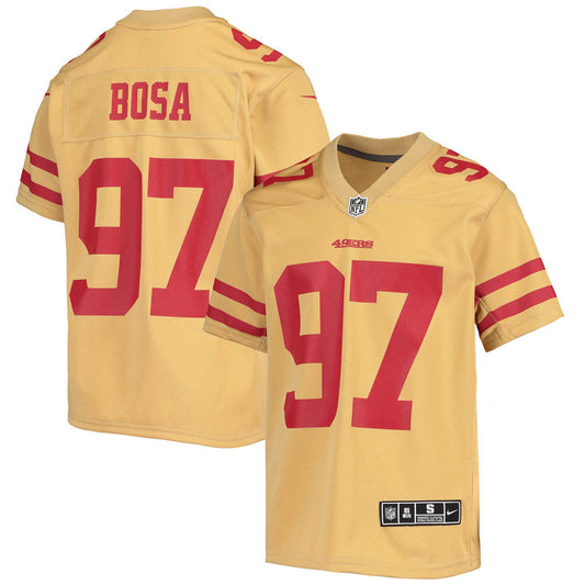 Youth San Francisco 49ers Nick Bosa Inverted Team Game Jersey Gold