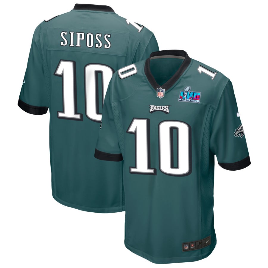 Arryn Siposs Philadelphia Eagles Nike Super Bowl LVII Game Jersey - Midnight Green