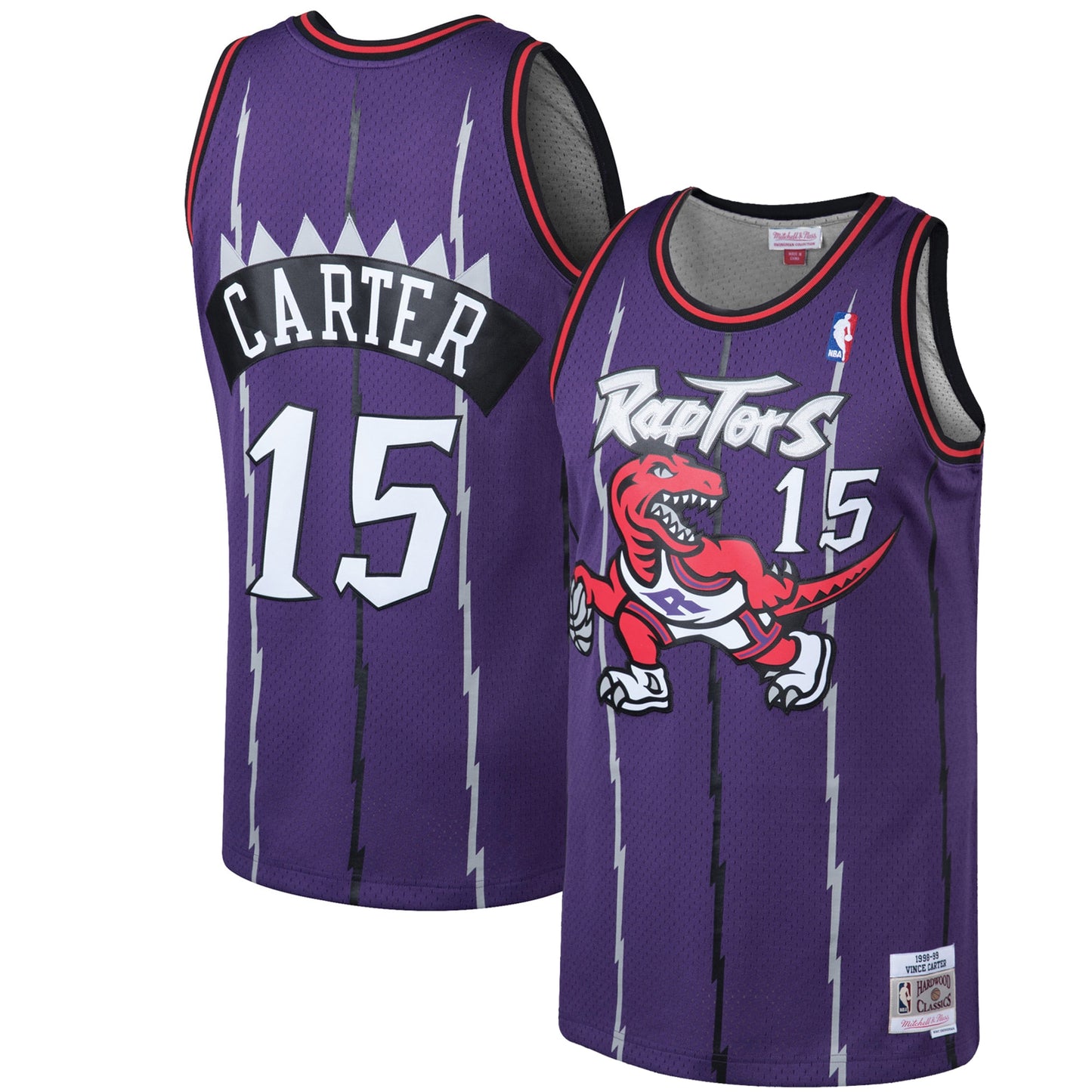 Vince Carter Toronto Raptors Mitchell & Ness Hardwood Classics Swingman Jersey - Purple