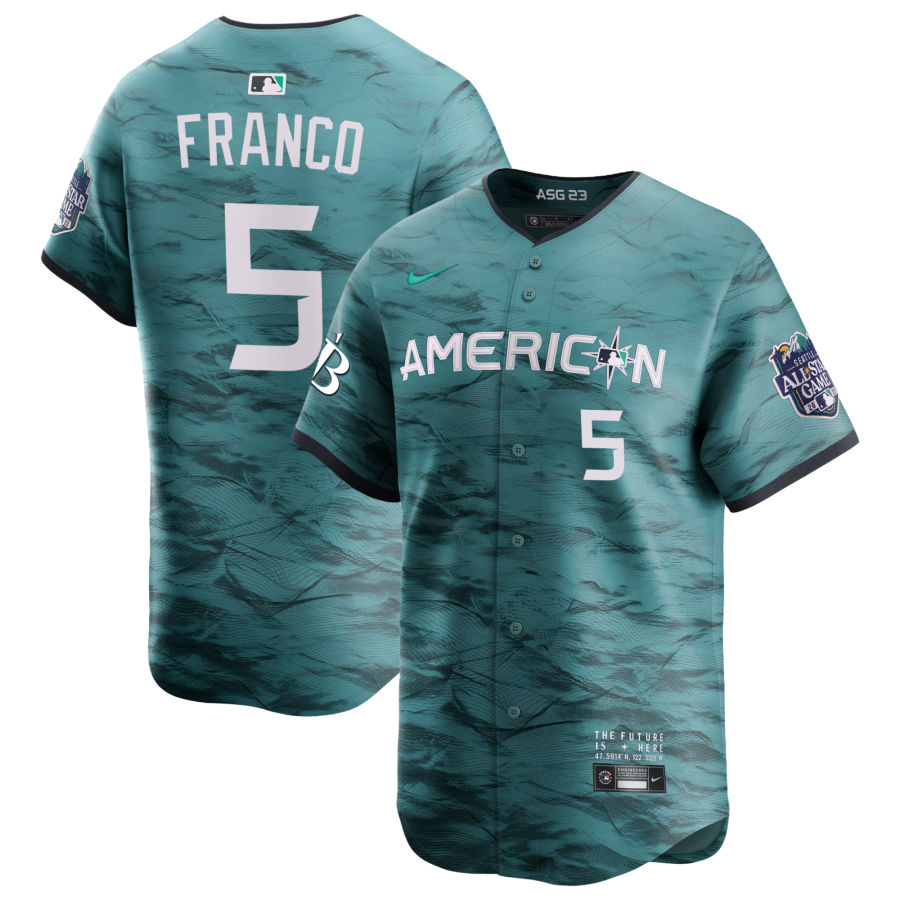 Wander Franco  American League Nike 2023 MLB All-Star Game Pick-A-Player Limited Jersey - Teal