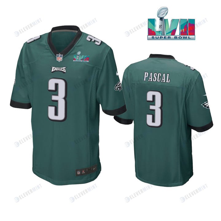 Zach Pascal 3 Philadelphia Eagles Super Bowl LVII Game Player Men Jersey - Green