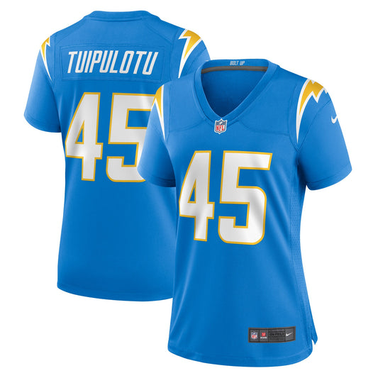 Tuli Tuipulotu Los Angeles Chargers Nike Women's Team Game Jersey - Powder Blue