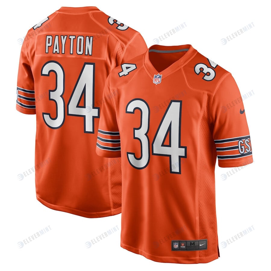 Walter Payton 34 Chicago Bears Men Retired Jersey - Orange