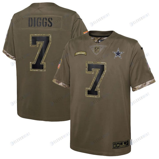 Trevon Diggs Dallas Cowboys 2022 Salute To Service Player Limited Jersey - Olive