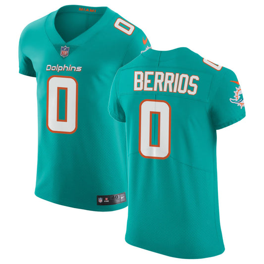 Braxton Berrios Miami Dolphins Nike Vapor Untouchable Elite Jersey - Aqua