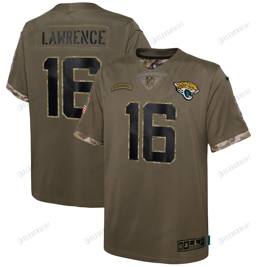 Trevor Lawrence Jacksonville Jaguars 2022 Salute To Service Player Limited Jersey - Olive