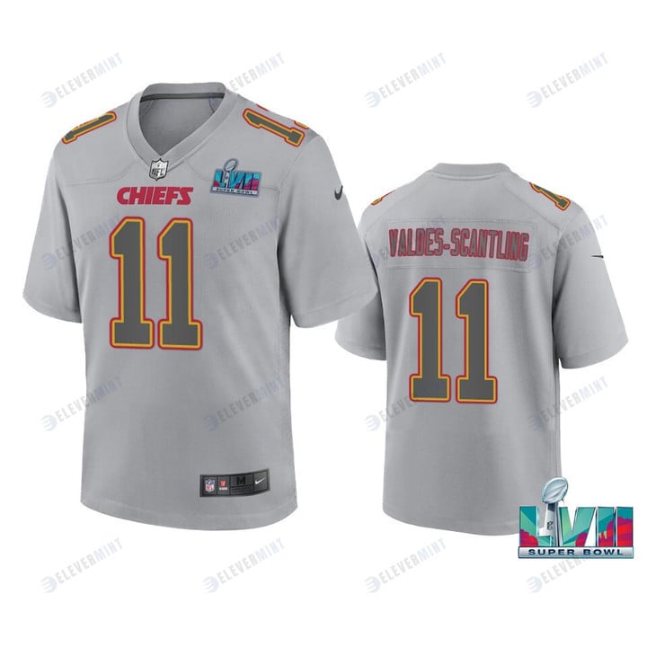 Valdes-Scantling 11 Kansas City Chiefs Super Bowl LVII Youth Atmosphere Game Jersey - Gray