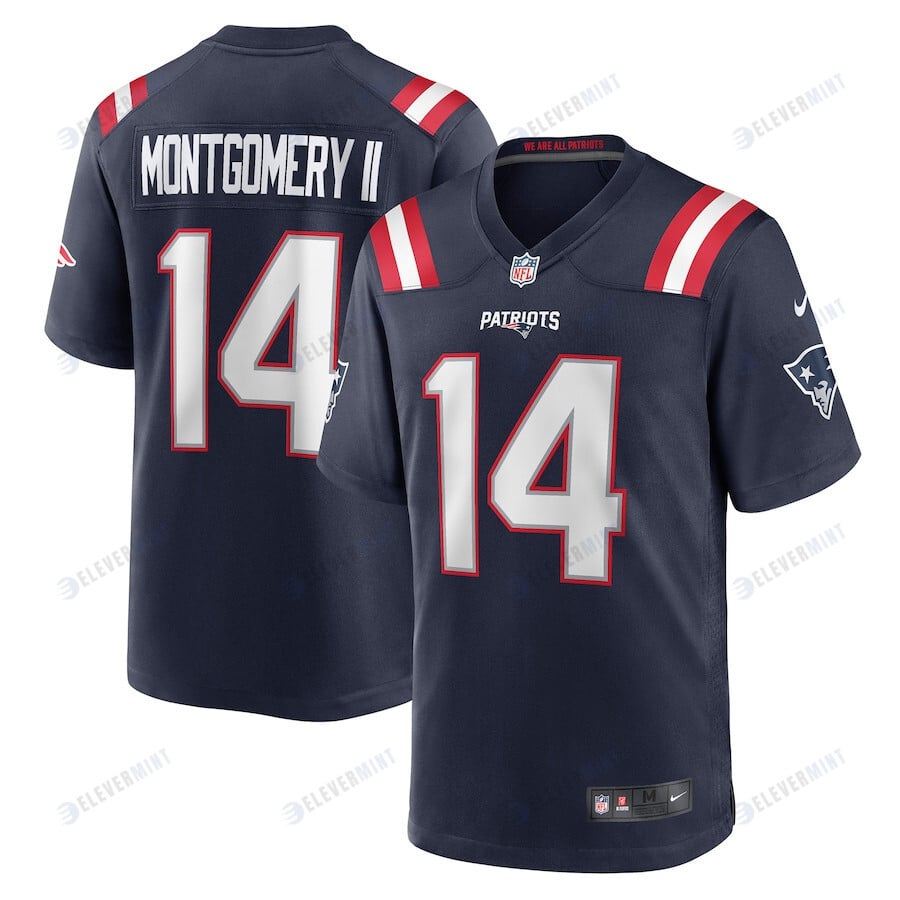 Ty Montgomery 14 New England Patriots Men Game Jersey - Navy