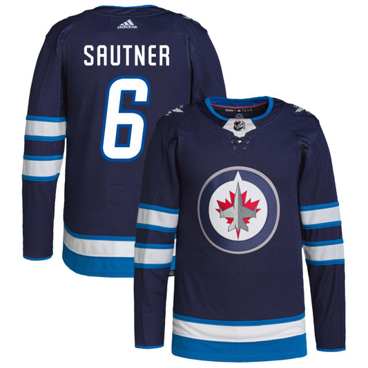 Ashton Sautner Winnipeg Jets adidas Home Authentic Pro Jersey - Navy