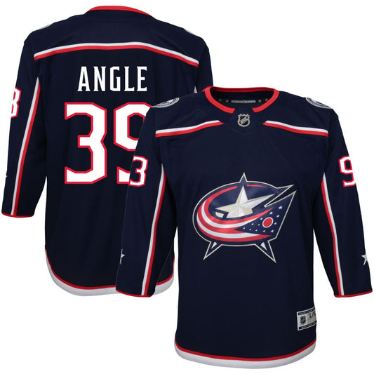 Tyler Angle Columbus Blue Jackets Youth Home Premier Jersey - Navy