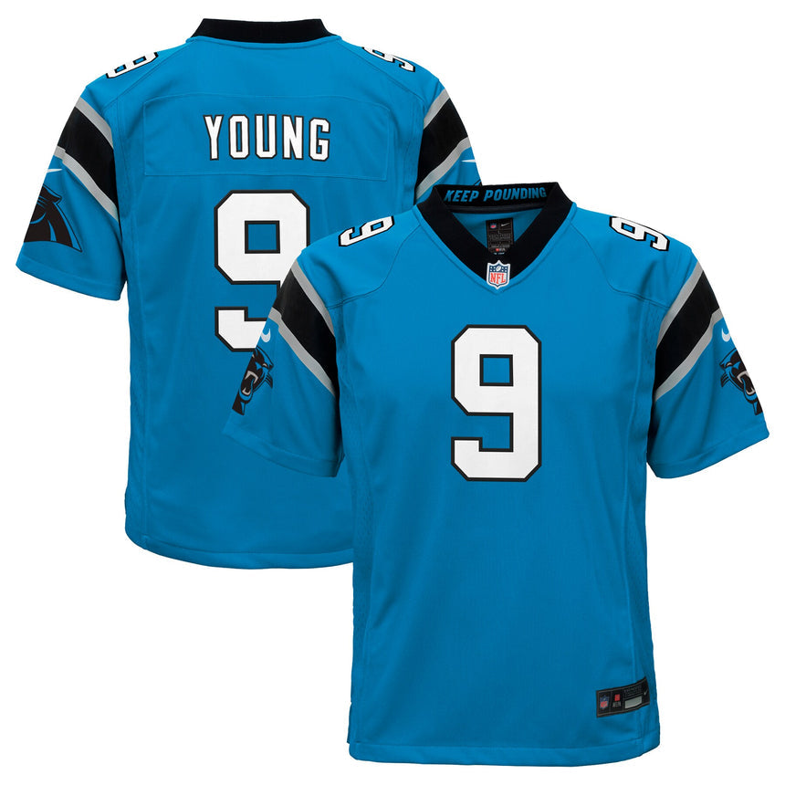 Youth Carolina Panthers Bryce Young Blue Game Jersey