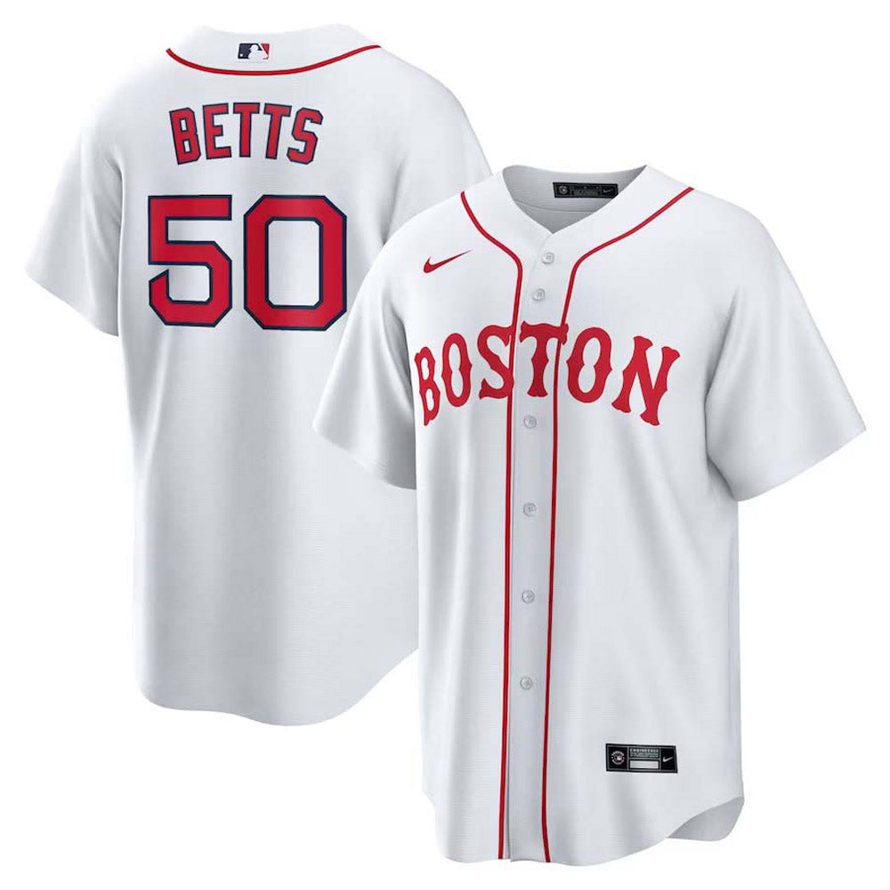 Youth Boston Red Sox Mookie Betts Replica Home Jersey - White