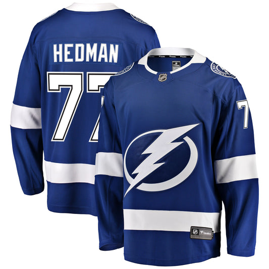 Victor Hedman Tampa Bay Lightning Fanatics Branded Home Premier Breakaway Player Jersey - Blue