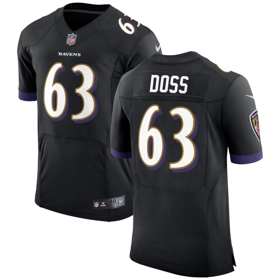 Tykeem Doss Baltimore Ravens Nike Speed Machine Elite Jersey - Black