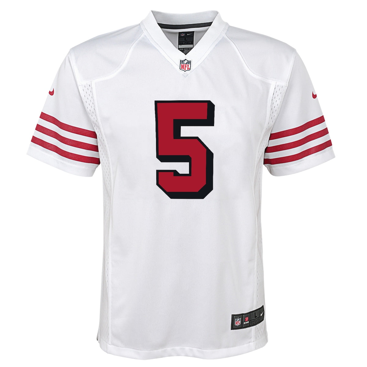 Boys' Grade School Trey Lance Nike 49ers Game Jersey - White