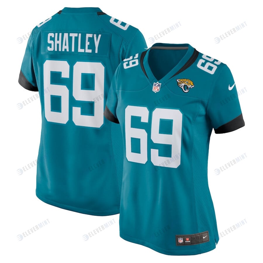 Tyler Shatley 69 Jacksonville Jaguars Women's Game Jersey - Teal