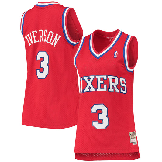 Allen Iverson Philadelphia 76ers Mitchell & Ness Women's 2002-03 Hardwood Classics Swingman Jersey - Red