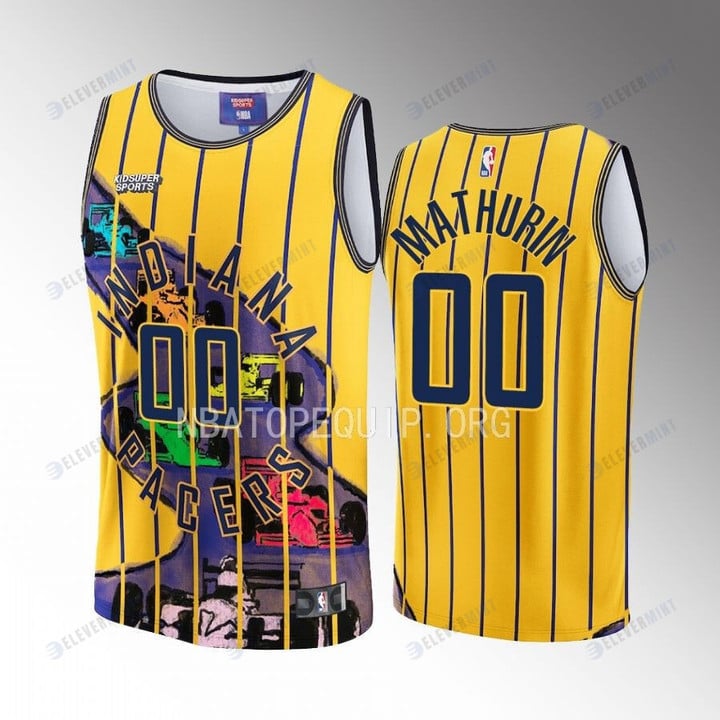 Bennedict Mathurin Indiana Pacers NBA & KidSuper Studios Unisex Hometown Jersey