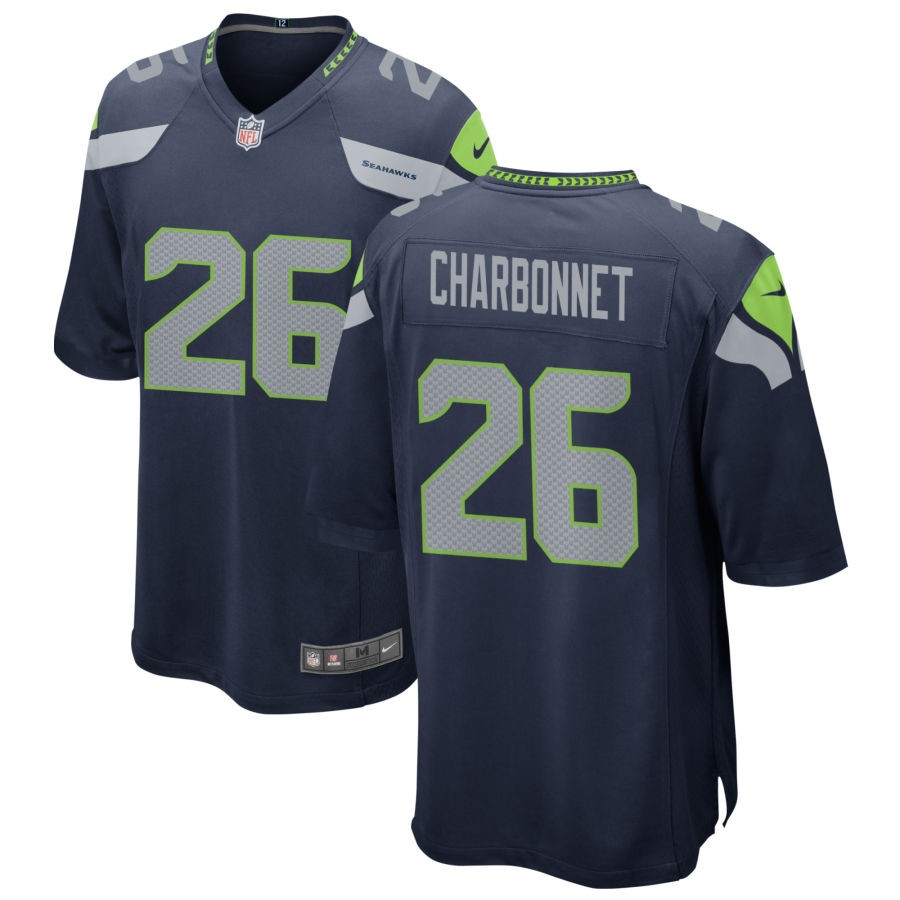 Zach Charbonnet Seattle Seahawks Nike Game Jersey - College Navy