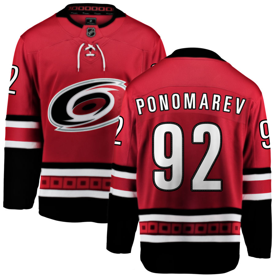 Vasiliy Ponomarev Carolina Hurricanes Fanatics Branded Home Breakaway Jersey - Red