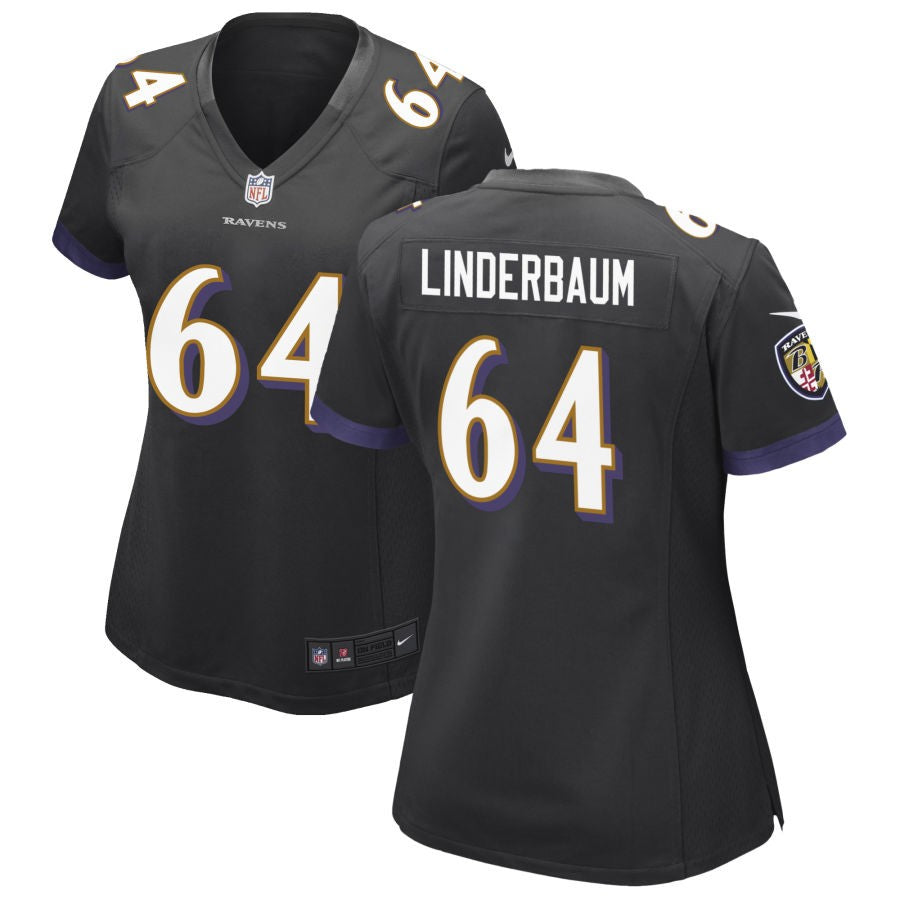 Tyler Linderbaum Baltimore Ravens Nike Women's Alternate Game Jersey - Black