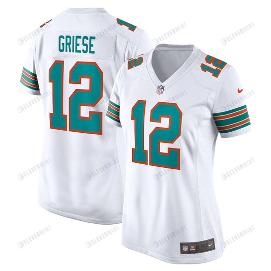 Bob Griese 12 Miami Dolphins Women's Retired Player Jersey - White