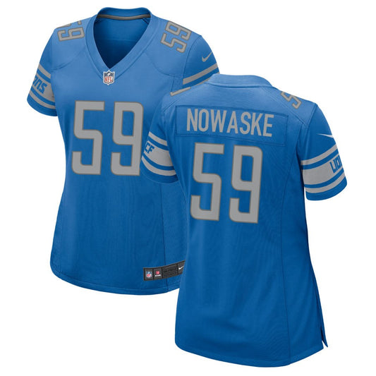 Trevor Nowaske Detroit Lions Nike Women's Game Jersey - Blue